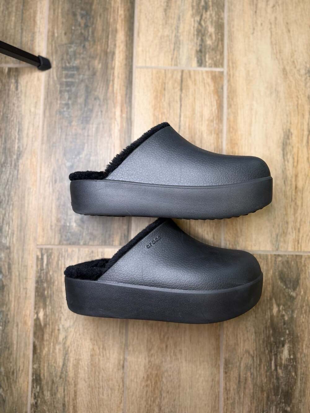 Crocs Dylan Platform Lined Clog Size W9 Black